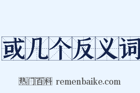 或几个反义词是什么意思的图片